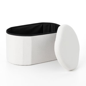 Home Styling Collection Podłużna pufa ze schowkiem boucle BINI, 71 x 39,5 x 39 cm 2