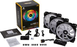 Wentylator Corsair LL120 RGB 120mm 3-pack + Lighting Node PRO (CO-9050072-WW) 16