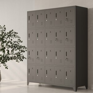 Jan Nowak Szafa skrytkowa socjalna BHP antracytowa: ROBERT, 1360 x 1720 x 450 mm 4