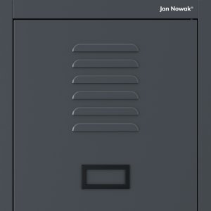 Jan Nowak Szafa socjalna BHP ubraniowa czterokomorowa KACPER, 800 x 1800 x 500 mm, antracytowa 5