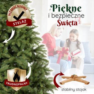 Springos Choinka sztuczna 120 cm świerk kaukaski jak żywy Royal Trees premium drzewko świąteczne UNIWERSALNY 3