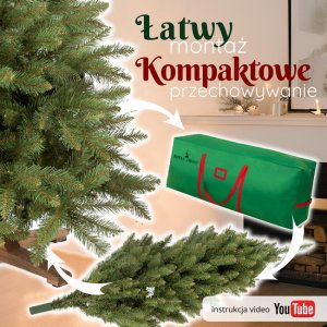Springos Choinka sztuczna 120 cm świerk kaukaski jak żywy Royal Trees premium drzewko świąteczne UNIWERSALNY 5