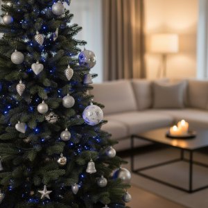 Springos Choinka sztuczna 210 cm sosna zielona PE Royal Trees premium drzewko świąteczne jak żywe UNIWERSALNY 35