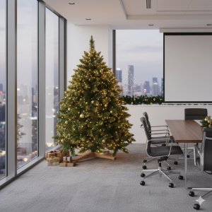 Springos Choinka sztuczna 180 cm sosna leśna jak żywa Royal Trees premium z drewnianym stojakiem UNIWERSALNY 19