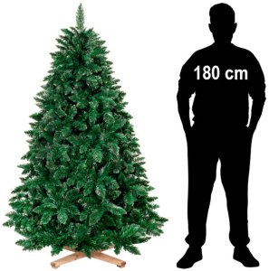 Springos Choinka sztuczna 180 cm sosna leśna jak żywa Royal Trees premium z drewnianym stojakiem UNIWERSALNY 22