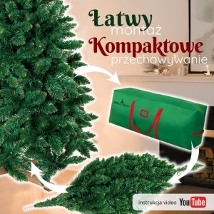 Springos Choinka sztuczna 180 cm sosna leśna jak żywa Royal Trees premium z drewnianym stojakiem UNIWERSALNY 6
