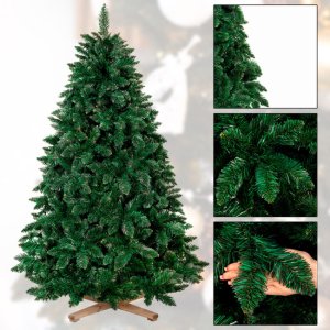 Springos Choinka sztuczna 180 cm sosna leśna jak żywa Royal Trees premium z drewnianym stojakiem UNIWERSALNY 9