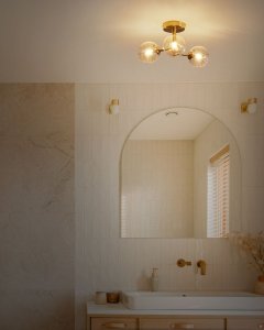 Lampa sufitowa Beliani MARICAO Szkło Mosiężny 2