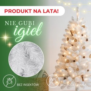 Springos Choinka sztuczna 150 cm jodła biała nowoczesna jak żywa, ze stojakiem UNIWERSALNY 4