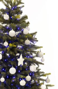 Springos Choinka sztuczna na pniu 220 cm ze stojakiem nowoczesny UNIWERSALNY 8
