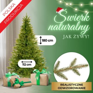 Springos Choinka sztuczna 180 cm z metalowym stojakiem UNIWERSALNY 2