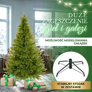 Springos Choinka sztuczna 180 cm z metalowym stojakiem UNIWERSALNY 5