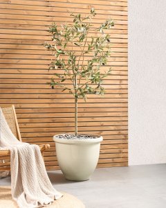 Beliani Doniczka TESALIA 49 cm Jasnobeżowy 4