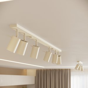 Lampa sufitowa Sollux Lighting Plafon Ring 6L Beżowy Gu10 Max 10W Ledw 13