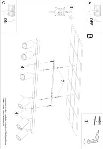 Lampa sufitowa Sollux Lighting Plafon Ring 6L Beżowy Gu10 Max 10W Ledw 10