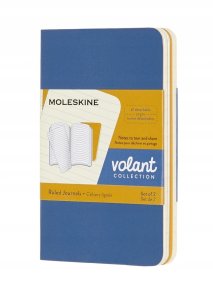 Moleskine Zestaw 2 zeszytów MOLESKINE Volant, XS, 6,5x10,5cm, w linie, 56 stron, blue/amber yellow 2