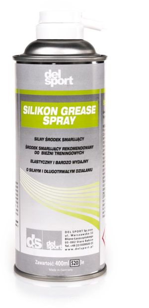 DelSport Profesjonalny smar do bieżni Silkon Grease Spray 400ml 1