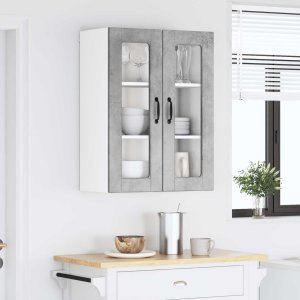 vidaXL vidaXL Front do zmywarki z półką Betonowy szary 60 x 31 x 80 cm 4