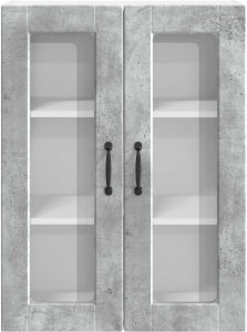 vidaXL vidaXL Front do zmywarki z półką Betonowy szary 60 x 31 x 80 cm 6