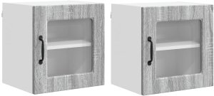 vidaXL vidaXL Front do zmywarki z półką 2 pcs Szary Sonoma 40 x 31 x 40 cm 2