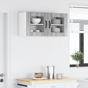 vidaXL vidaXL Front do zmywarki z półką 2 pcs Szary Sonoma 40 x 31 x 40 cm 4