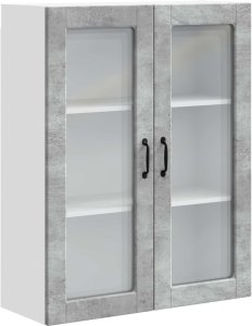 vidaXL vidaXL Front do zmywarki z półką Betonowy szary 80 x 31 x 100 cm 2
