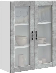 vidaXL vidaXL Front do zmywarki z półką Betonowy szary 80 x 31 x 100 cm 3