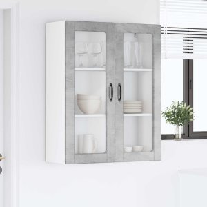 vidaXL vidaXL Front do zmywarki z półką Betonowy szary 80 x 31 x 100 cm 4