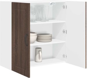 vidaXL vidaXL Front do zmywarki z półką Brązowy dąb 80 x 31 x 80 cm 3