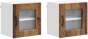 vidaXL vidaXL Front do zmywarki Kalmar 2 pcs Stare drewno 40 x 31 x 40 cm 2