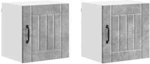 vidaXL vidaXL Front do zmywarki Lucca 2 pcs Betonowy szary 40 x 31 x 40 cm 2