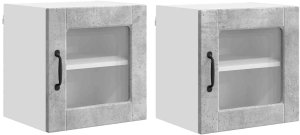 vidaXL vidaXL Front do zmywarki z półką 2 pcs Betonowy szary 40 x 31 x 40 cm 2
