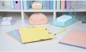 Exacompta Elastic folder Pastel Purple 24x32 cm fits A4 sheets - 400 grams solid colored cardboard - wyprodukowano we Francji 5