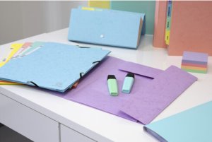 Exacompta Elastic folder Pastel Purple 24x32 cm fits A4 sheets - 400 grams solid colored cardboard - wyprodukowano we Francji 6