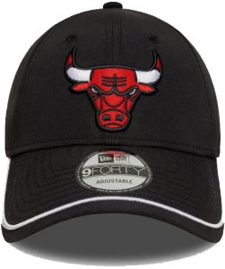 New Era Czapka NEW ERA z daszkiem Chicago Bulls NBA Piping Czarna 9FORTY 2