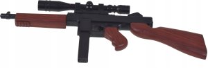 Skleplolki ZABAWKA KARABIN MASZYNOWY JAK TOMMY GUN MANUAL CELOWNIK LUNETA KULKI 4