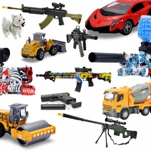 Skleplolki ZABAWKA KARABIN MASZYNOWY JAK TOMMY GUN MANUAL CELOWNIK LUNETA KULKI 6