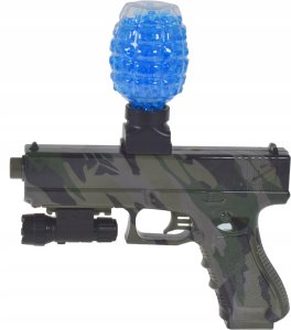 Skleplolki PISTOLET NA KULKI ŻELOWE AUTOMAT BATERIA OKULARY 1000KULEK CELOWNIK GRANAT 2