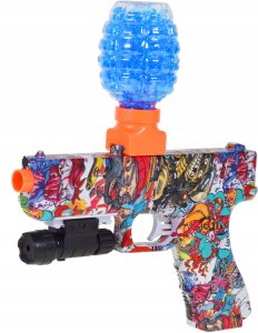 Skleplolki PISTOLET AUTOMAT NA KULKI ŻELOWE BATERIA OKULARY 1000KULEK CELOWNIK GRANAT 4