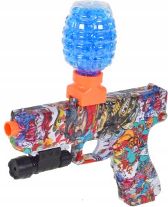 Skleplolki PISTOLET AUTOMAT NA KULKI ŻELOWE BATERIA OKULARY 1000KULEK CELOWNIK GRANAT 5