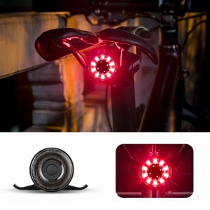 RockBros Lampka rowerowa tylna Rockbros Q1 7 kolorów LED micro USB - czarna 2