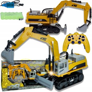 Skleplolki Duża zdalnie sterowana koparka na pilot Metal 1:14 RC Zabawki budowlane 4