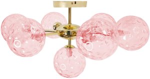 Lampa sufitowa Beliani ANADYR Szkło Różowy 3