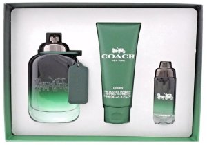 Coach Set Green Eau De Toilette For Men 100 ml + Green Eau De Toilette For Men 15 ml + Green Shower Gel Body All Skin Types 100 ml For Men 2