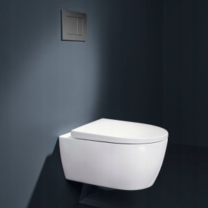 Zestaw podtynkowy Geberit 503.046.00.1 / GEBERIT / ICON / ZESTAW WISZĄCEJ MISKI WC, LEJOWA T53CM, UKRYTE MOCOWANIA, TURBOFLUSH, Z DESKĄ SEDESOWĄ, MOCOWANIE OD GÓRY, WOLNE OPADANIE, Z WYPINANYMI ZAWIASAMI / 3