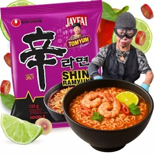Nongshim Oryginalna zupa Shin Ramyun Tom Yum Jayfai, bardzo ostra 5 x 123g - 3