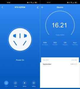 RTX Gniazdko IP67 zewnętrzne natynkowe do ogrodu Pomiar energii TUYA WiFi 15