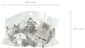 Party Deco Maska karnawałowa 17x9cm srebrny 93881 5