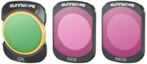 Filtr SunnyLife Zestaw 3 filtrów do DJI Osmo Pocket 3 - Polaryzacyjny CPL, Szary ND8 / ND16 + Etui 2