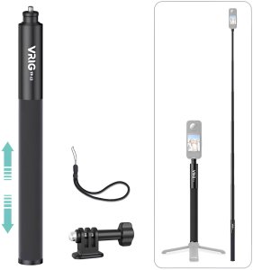 Monopod Puluz TELESKOPOWY MONOPOD ALUMINIOWY 133CM Z GWINTEM 1/4" DO KAMER INSTA360 / DJI / GOPRO 2